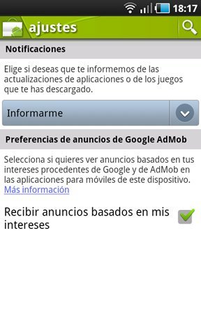 Google permite limitar en Android la publicidad orientada a usuarios en las aplicaciones