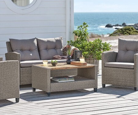 Conjunto Muebles Jardin Ven 4 Plazas Natural