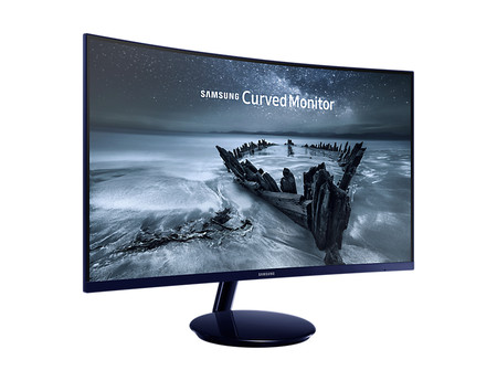 Samsung apuesta de nuevo por la curva con el Samsung C27H580 en el que incluso encontramos entrada VGA