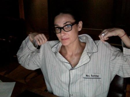 Demi Moore y su pijama personalizado