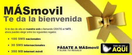 SMS e internet gratis para los nuevos clientes de MÁSmovil