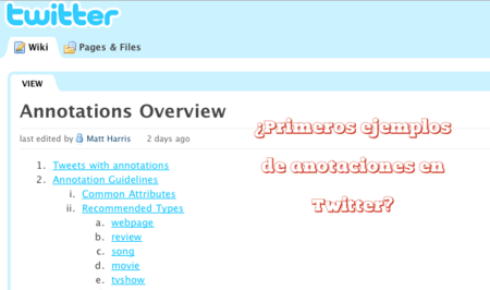Por fin tenemos los primeros ejemplos de anotaciones en Twitter