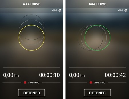 AXA Drive app grabando