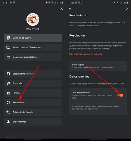 Google Stadiaモバイルデータ