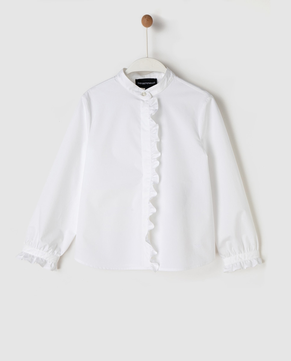 EMPORIO ARMANI
CAMISA DE NIÑA MANGA LARGA DETALLE VOLANTE