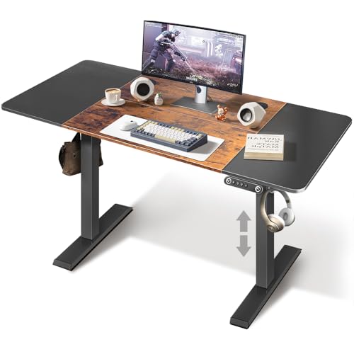 Escritorio Eléctrico de Altura Ajustable 140x60cm - Estación de Trabajo Ergonómica, Mesa Elevable para Computadora de Pie