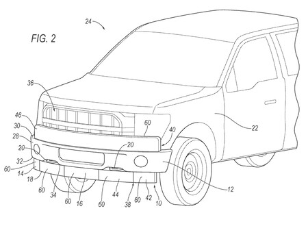 patente Ford airbag parachoques