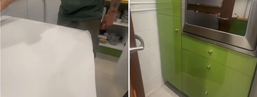 Así ha sido la reforma sin obras de una cocina chillona y pasada de moda: "Quería cambiar el color sin gastarme un pastizal, ahora parece otra cocina"   