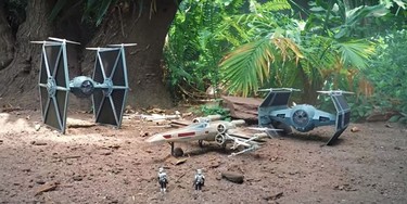Fans de Star Wars recrean una espectacular batalla con drones