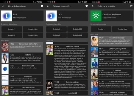 新しいバージョンの TDT チャンネルでの EPG プログラミング