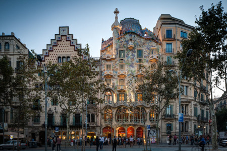 Casa Batllo Overview Barcelona Spain