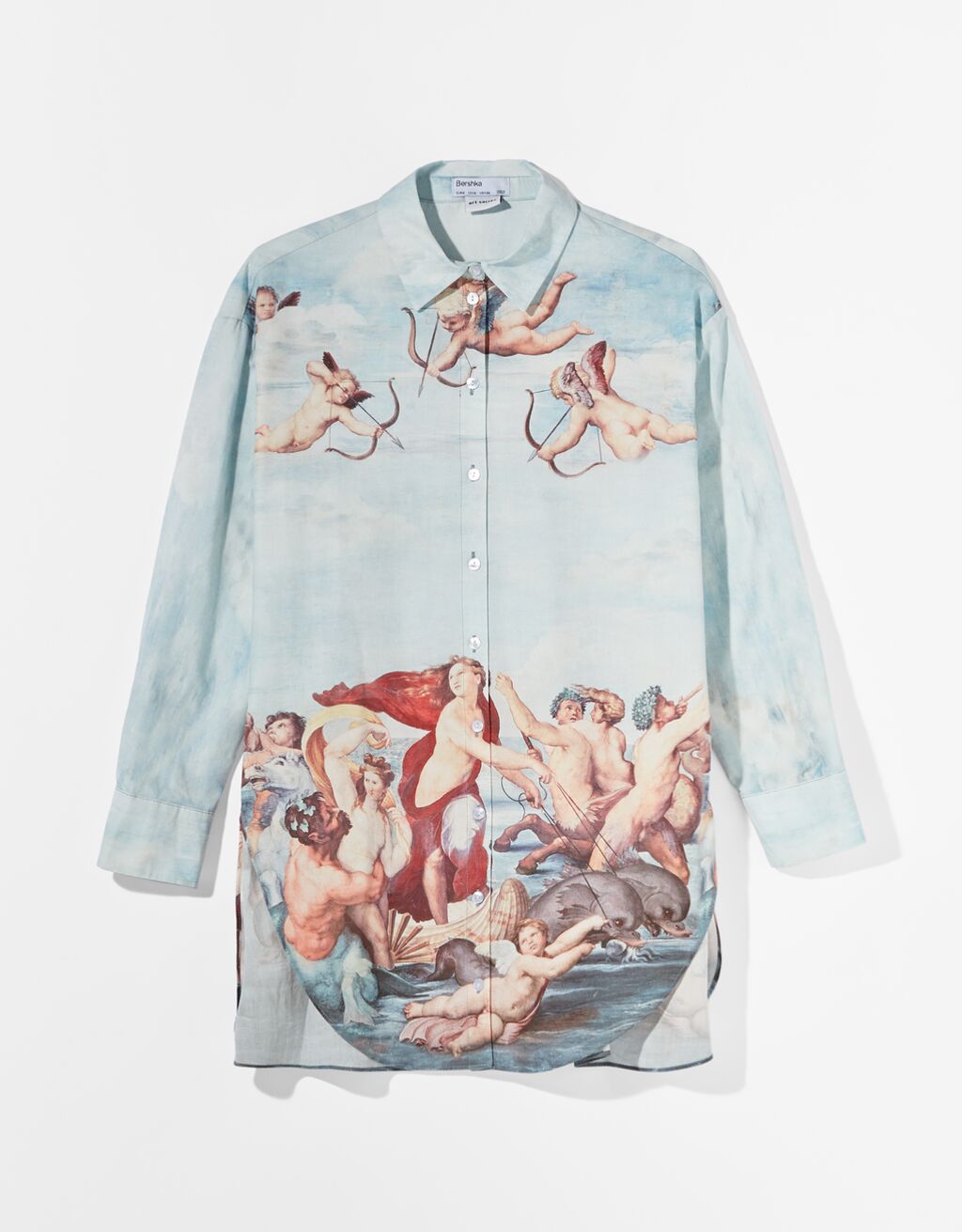 Camisa popelín con print artístico