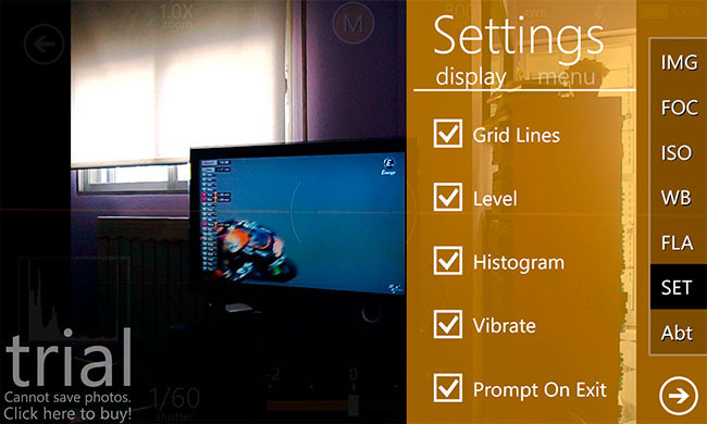 ProShot, toma el control total de la cámara de tu móvil en Windows Phone 8