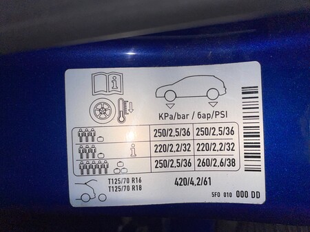 Pegatina Presion Ruedas