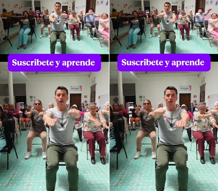 Ejercicio pilates en silla