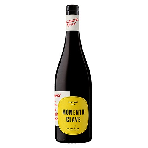 Vino tinto Momento Clave 2024, Garnacha Nueva de Cariñena.
