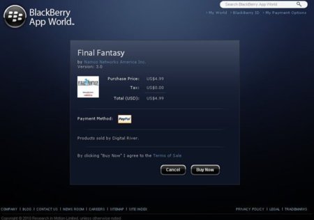 BlackBerry App World Webstore, la tienda de aplicaciones de RIM en la web