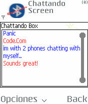 Chattando, chat mediante Bluetooth