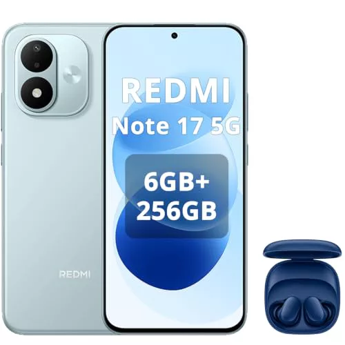 XIAOMI Redmi Note 17 5G 6+256GB, Azul, Incluye Auriculares Azules