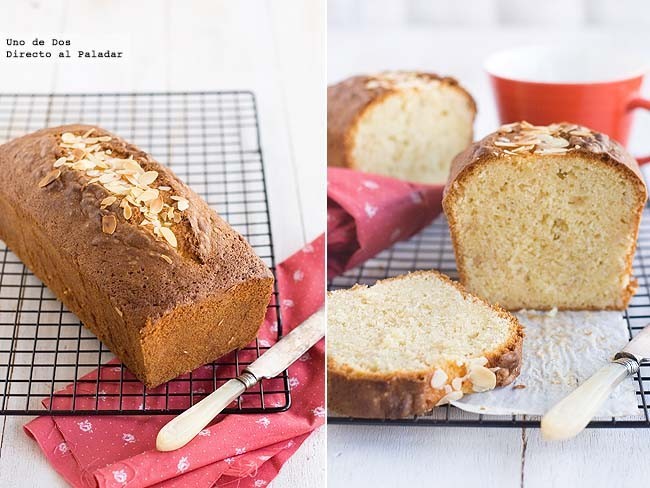 Bizcocho de yogur y almendra, receta tradicional con una vuelta de tuerca