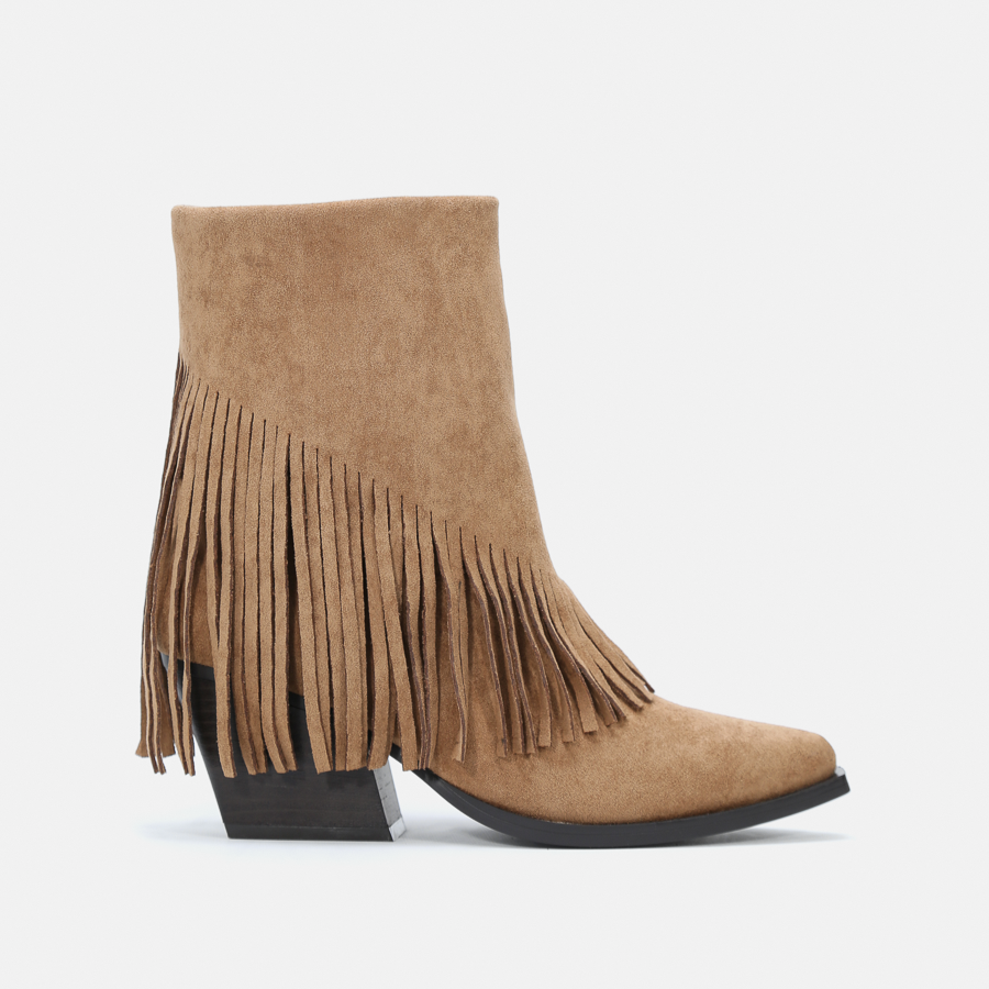 Botines cowboy flecos 