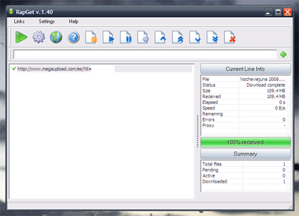 RapGet, el gestor de descargas tipo Rapidshare más completo