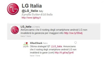 LG Italia anuncia que el root y las custom ROMs no inhabilitarán la garantía