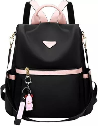 Leathario Mochila Mujer en Nylon con Multibolsillos