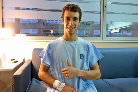 Álex Rins se fractura la clavícula entrenando, estará en Silverstone pero muy justo