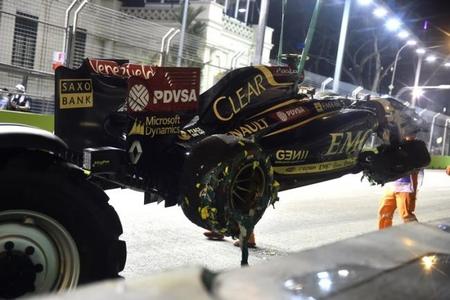 Pastor Maldonado destrozó su Lotus y mañana deberá utilizar un nuevo chasis