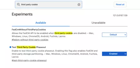 Seguimiento de cookies Chrome