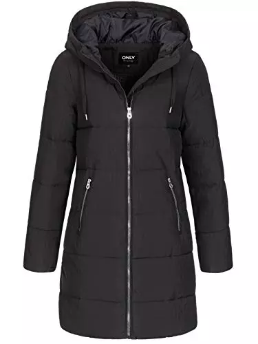 Only Onldolly Long Buffer Coat CC Otw Abrigo, Negro (Black), M para Mujer