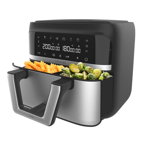 Cecotec Freidora de Aire sin Aceite 9L Divisible en 2 Air Fryer Cecofry Dual 9000