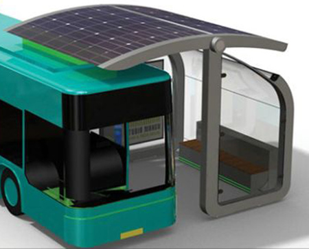 parada de bus solar