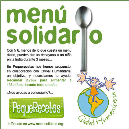El menú solidario de PequeRecetas