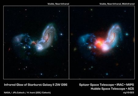 Spitzer localiza el objeto más brillante del Universo local