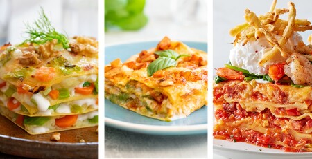 Lasaña de carne, de pescado o de verduras, tres rellenos que funcionan muy bien