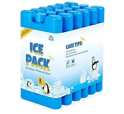 Pack x6 Bloques Refrigerantes para Nevera, 200 ml/ud