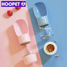 HOOPET-Cuenco alimentador para perros, botellas de agua y comida para mascotas, portátil, para viajes y al aire libre