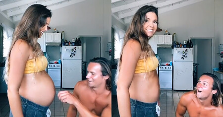 El vídeo viral de una madre en el que "desaparece" su barriga de embarazada
