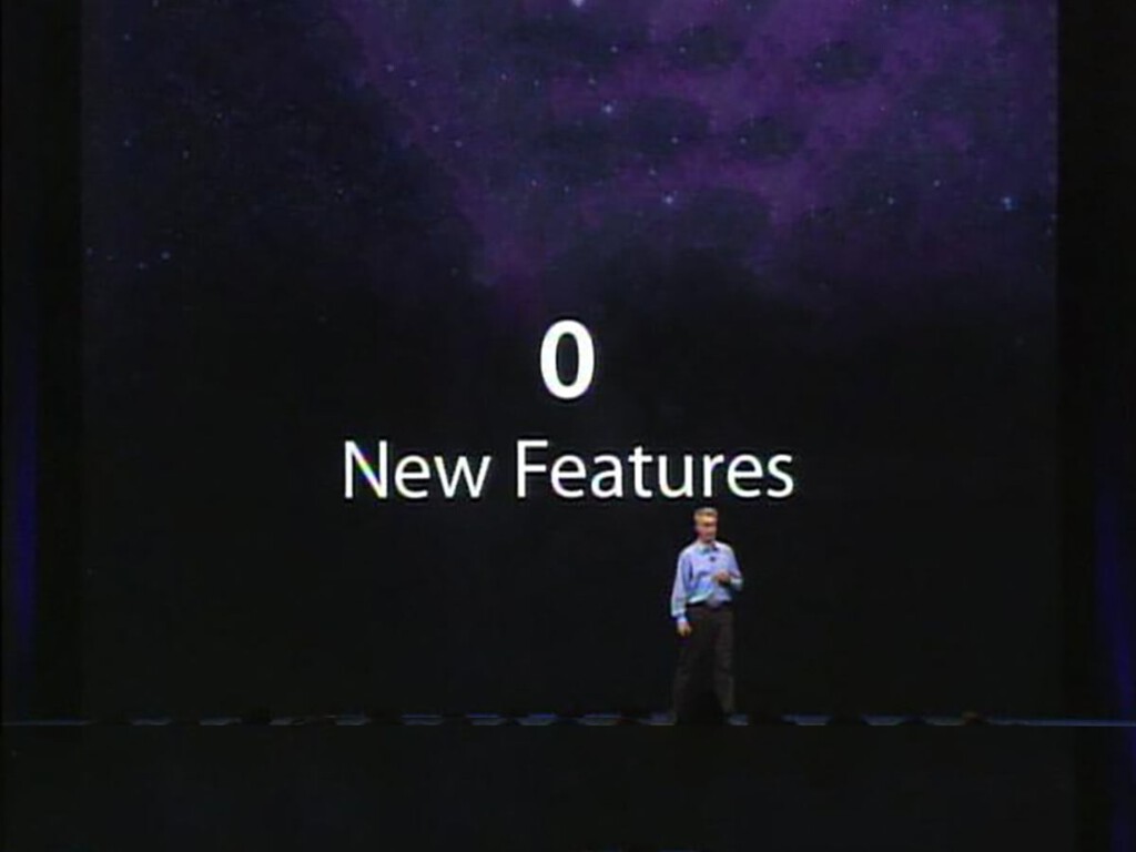 Apple se atrevió una vez a vender un sistema presumiendo de tener "cero novedades". Esa vieja locura de Steve Jobs es justo lo que el iPhone necesita hoy