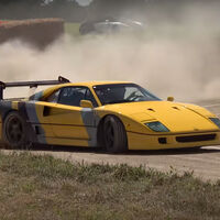 Hoy, en 'Gente que le sobra el dinero': derrapando con un Ferrari F40 en un circuito de tierra