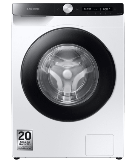 Lavadora carga frontal - Samsung WW90T534DAE/S3, 9 kg, 1400 rpm, WiFi, Autodosificación, 22 Programas, Blanco