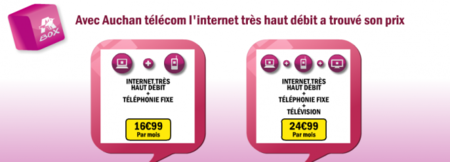 Auchan (Alcampo) obliga a France Telecom a rebajar 10€ su FTTH