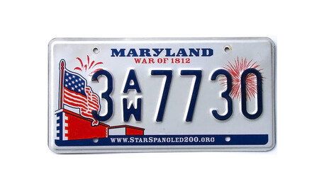 Placa de matrícula conmemorativa de Maryland
