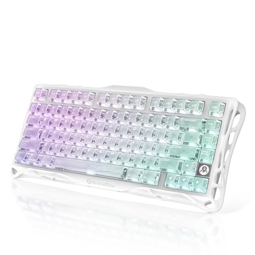 GravaStar Mercury K1 Lite 75% teclado para juegos, 2.4 GHz/BT