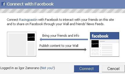 Conéctate a Racingpasión con Facebook
