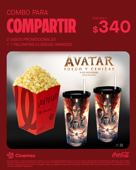 Avatar Vaso Coleccioble Cinemex Precio