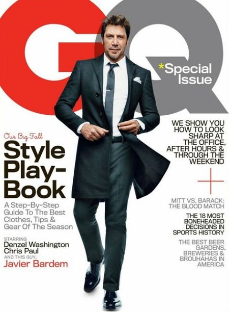 Javier Bardem en la portada de GQ USA