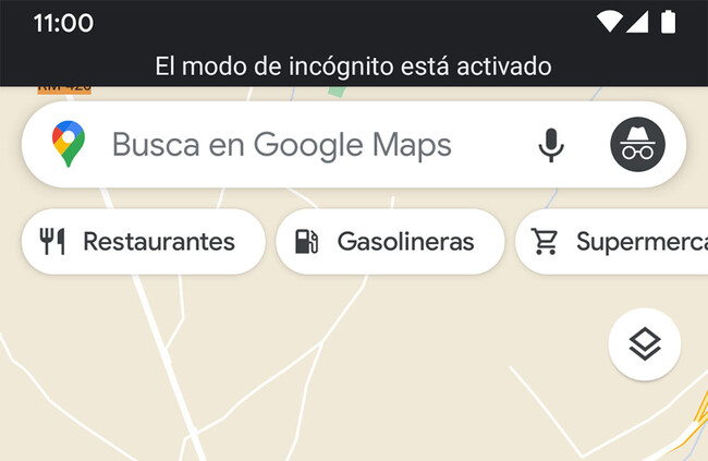 Google Maps modo incógnito en Android